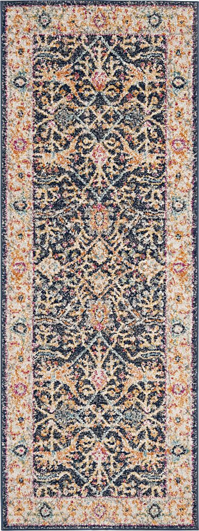 Dasher Lane Navy 2'3 x 8' Runner Rug