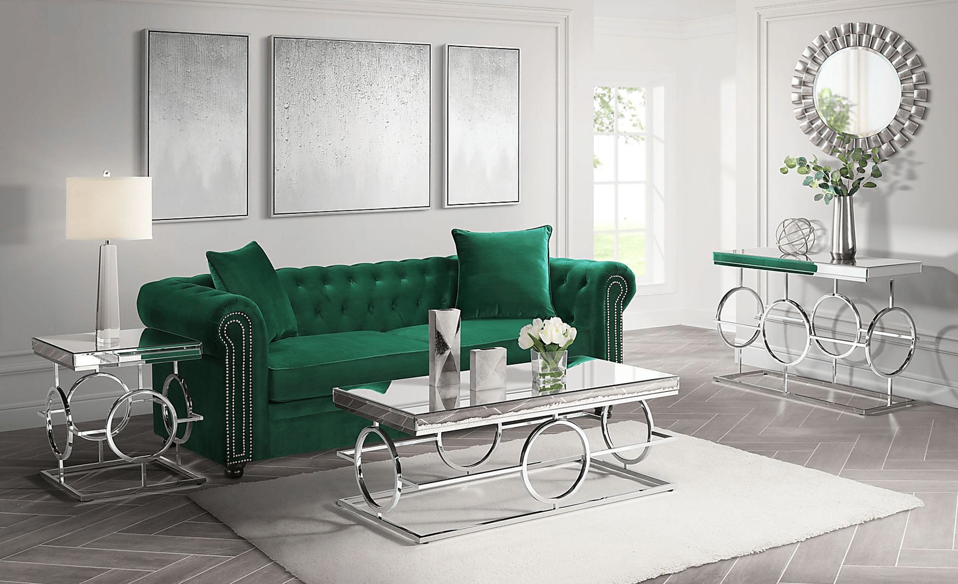 Dassow Chrome Cocktail Table - Image 2