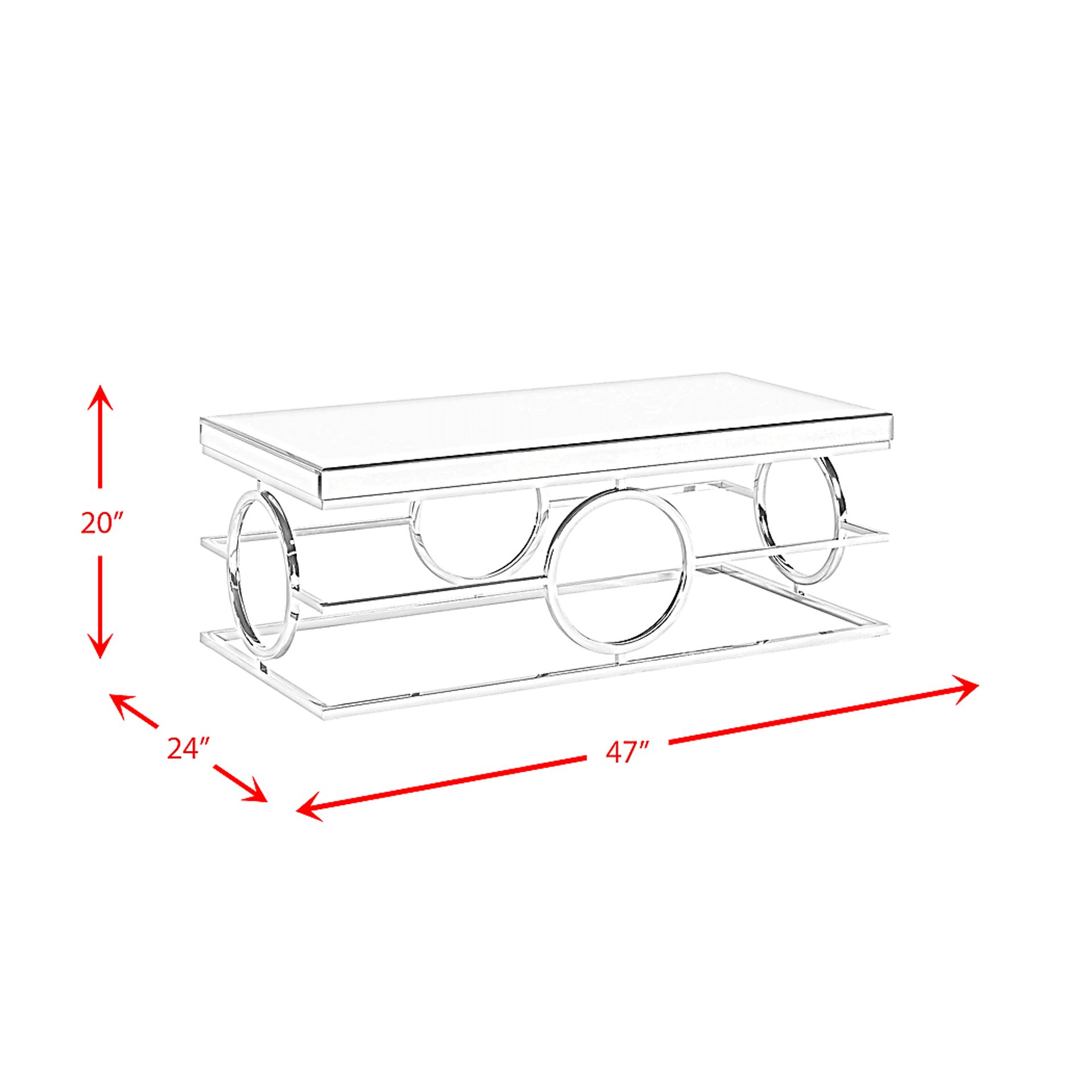 Dassow Chrome Cocktail Table - Image 9