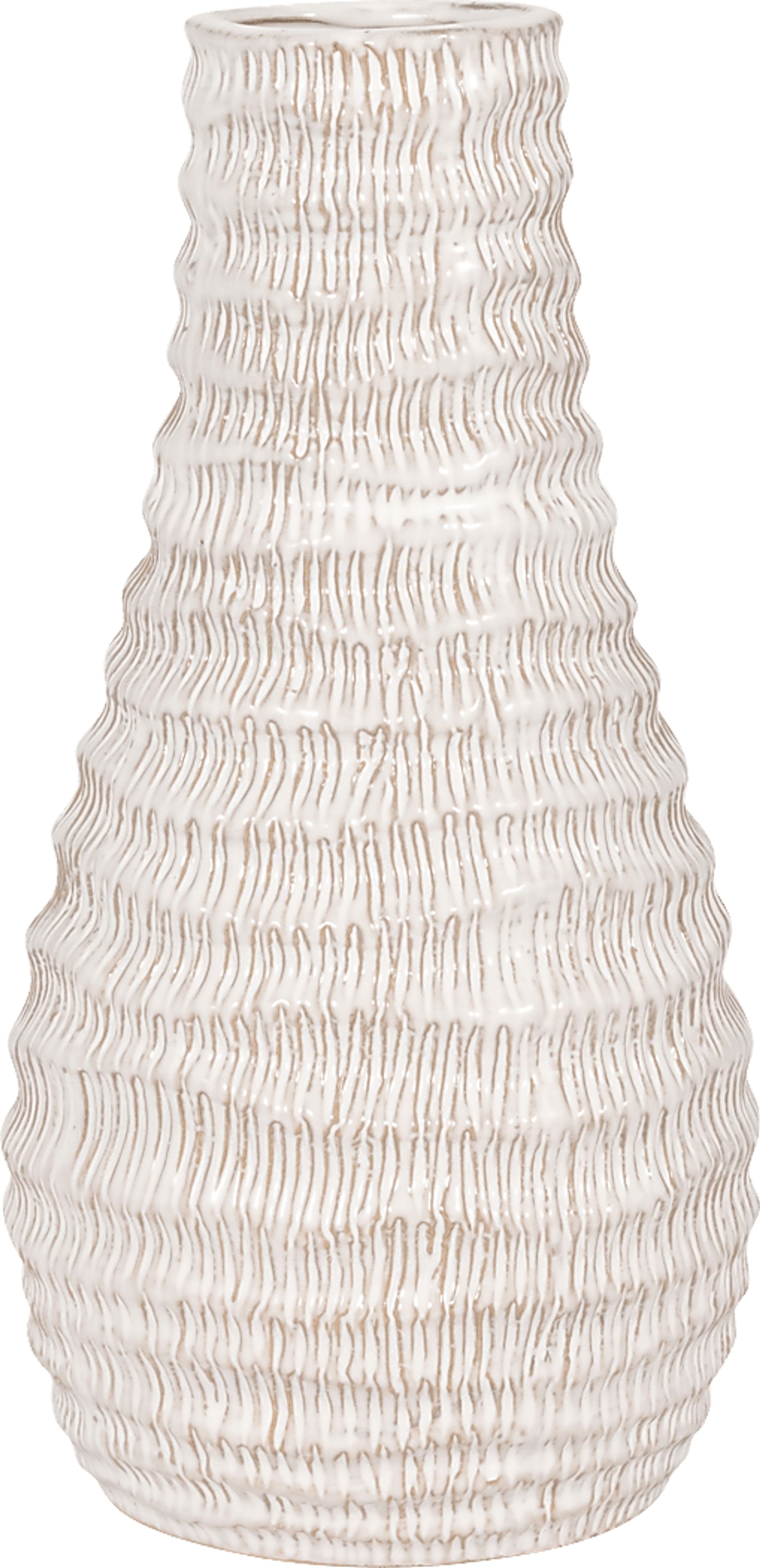 Dataa White 11 in. Vase - Image 1