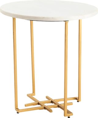 Dattel White End Table