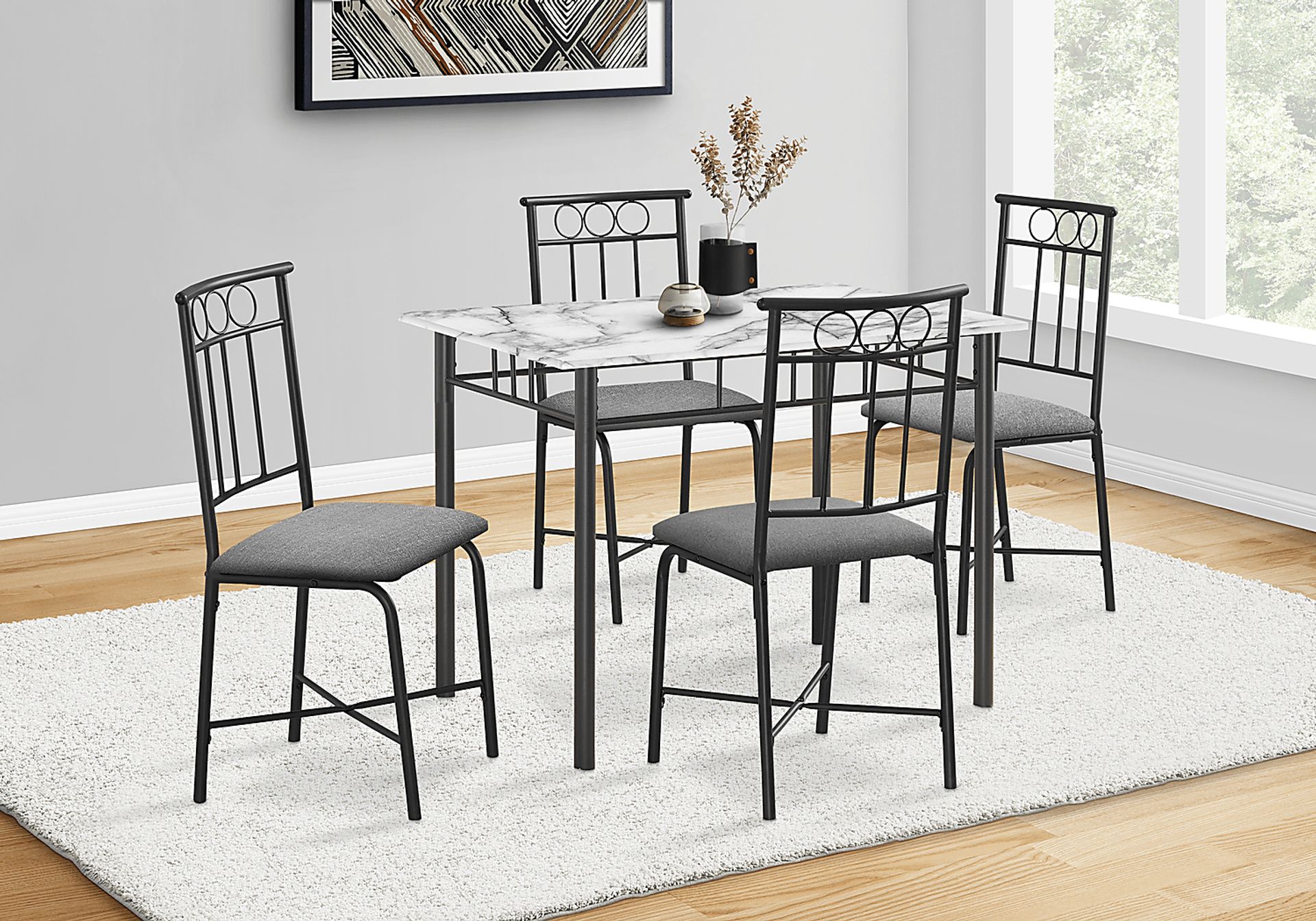 Daveitta Gray Dining Table Set - Image 2