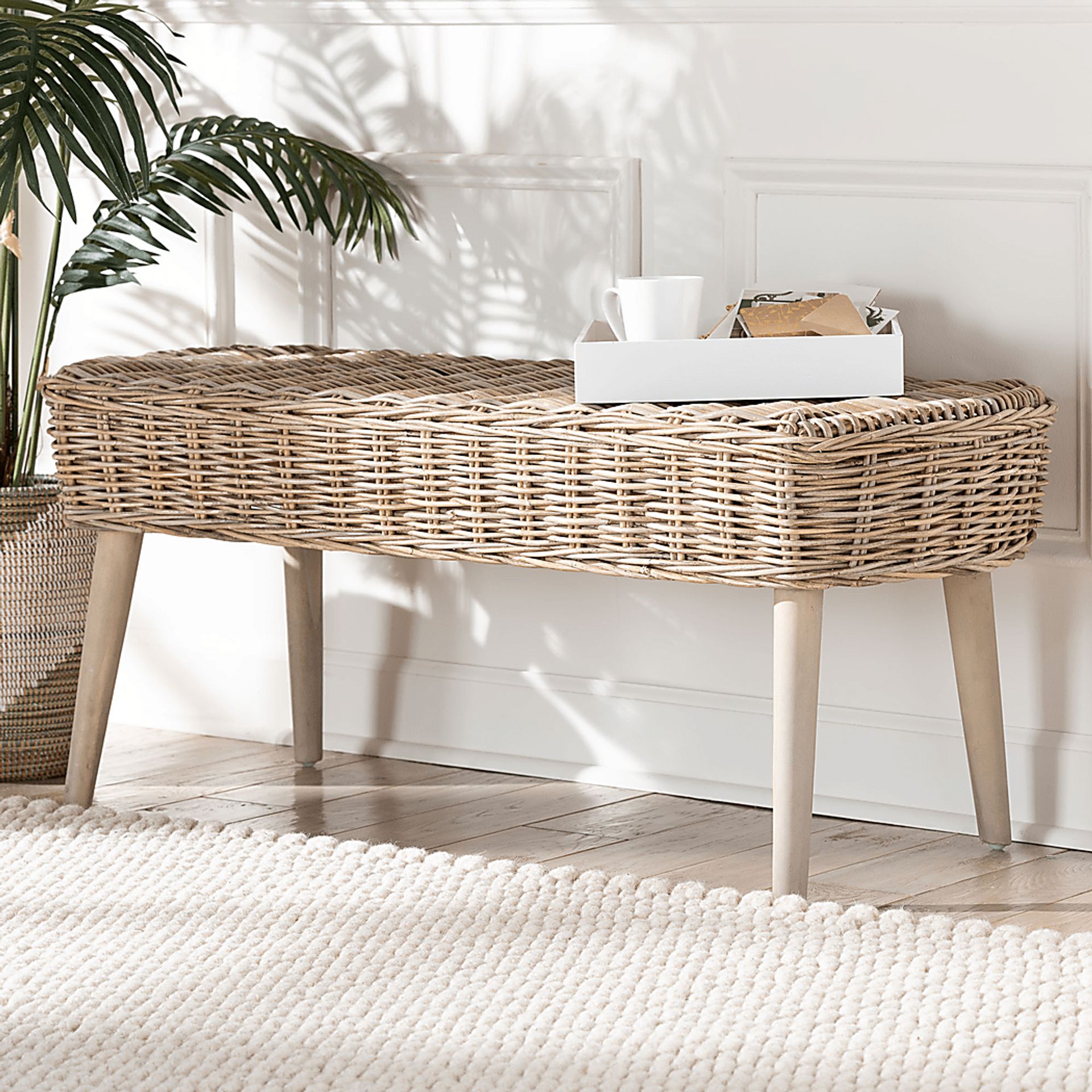 Davelin Gray Dining Bench - Image 2