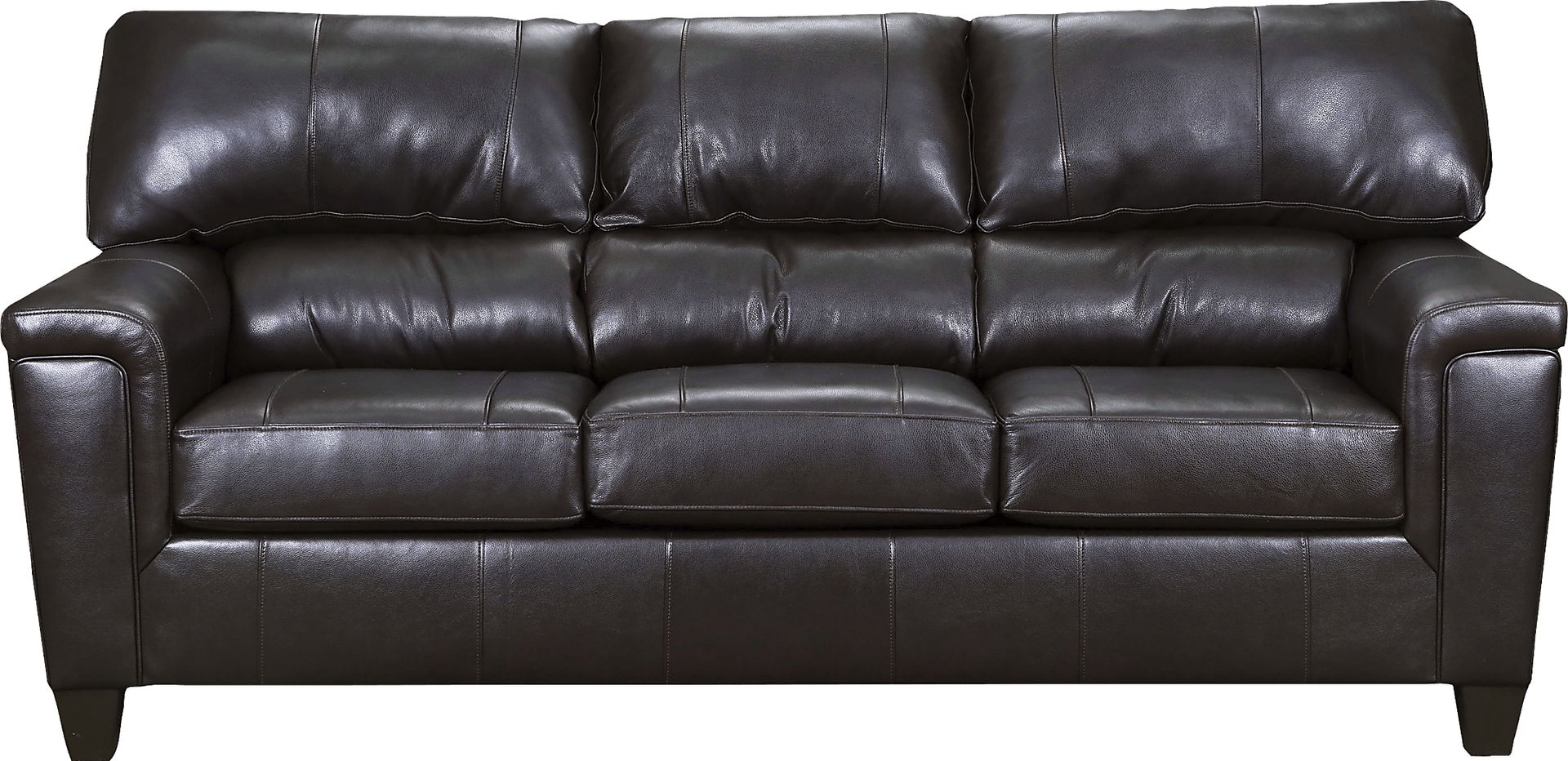Davello Espresso Leather Sofa - Image 1