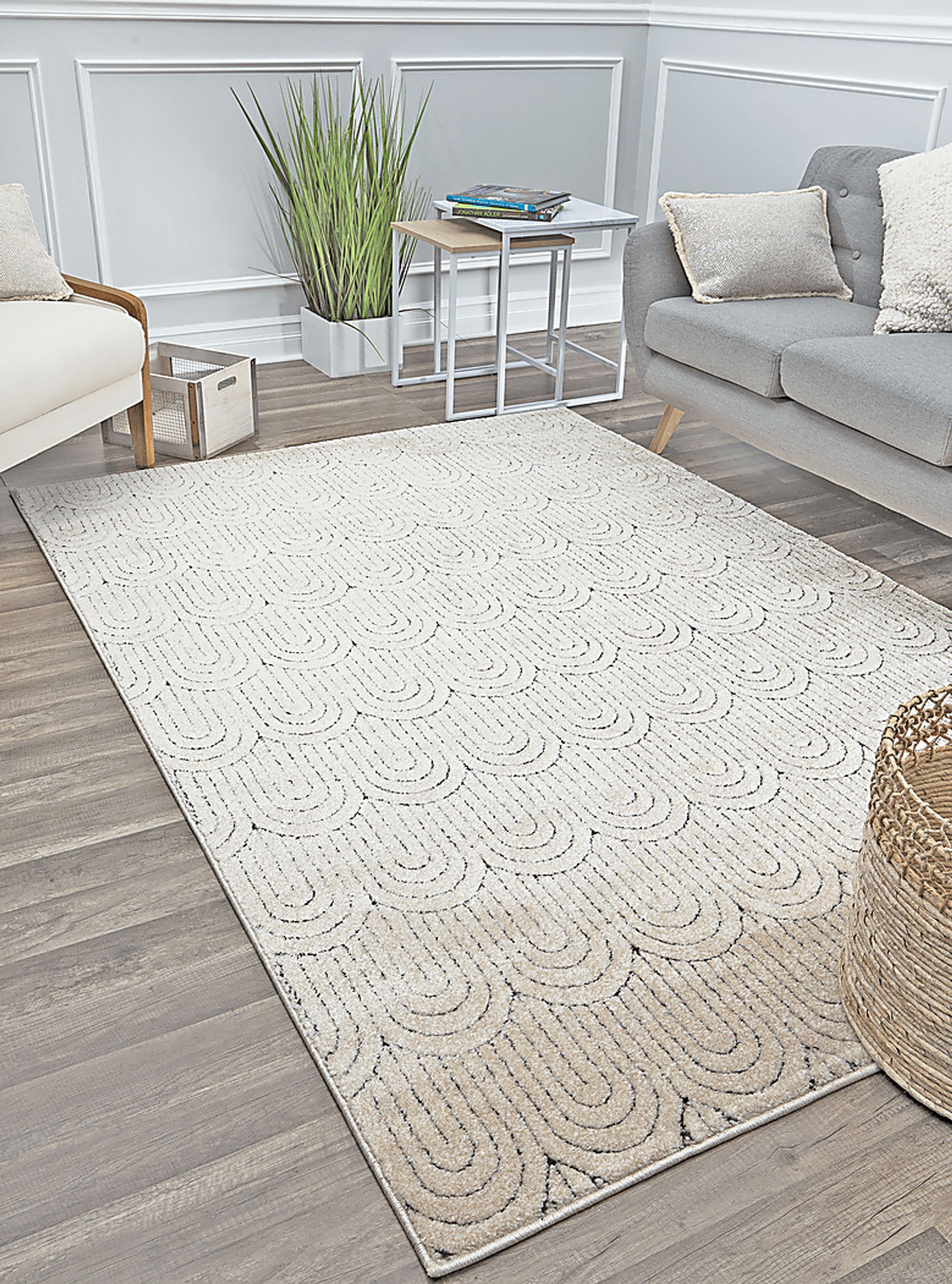 CosmoLiving By Cosmopolitan Davelynn Tan 8' x 10' Rug - Image 5