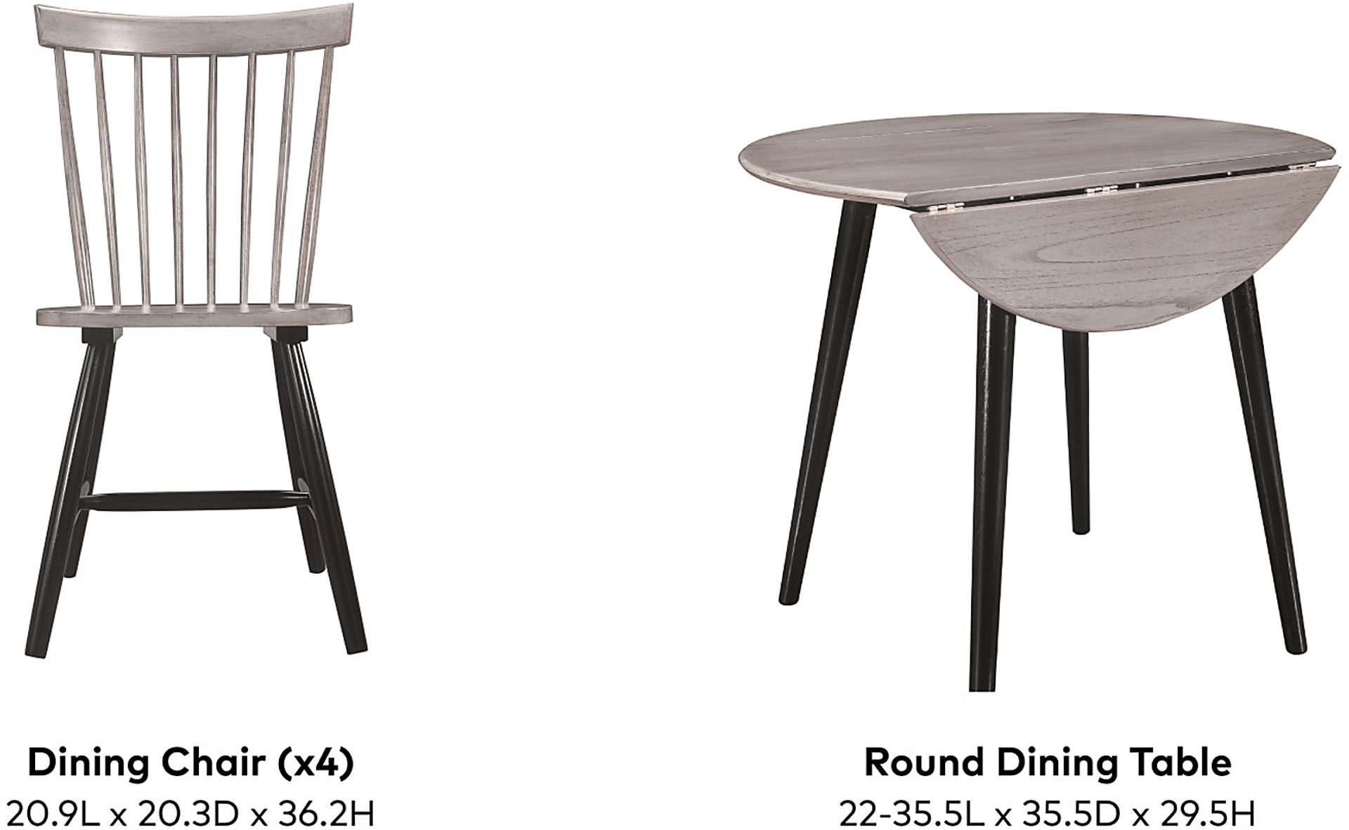 Davenshire Gray 5 Pc Dining Set - Image 3