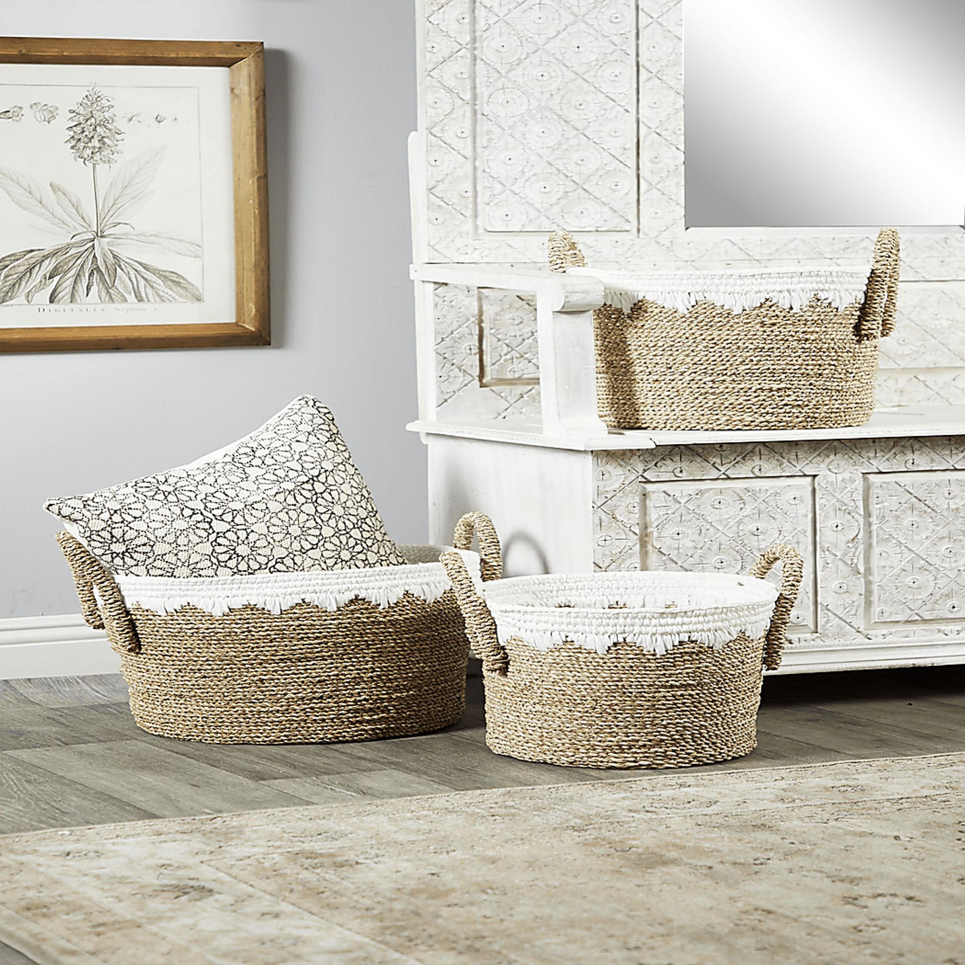 Daviad Brown Storage Basket, Set of 3 - Image 3