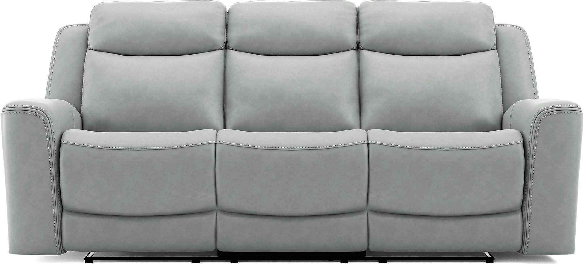 Davidson Arctic Leather Dual Power Reclining Sofa - Image 3