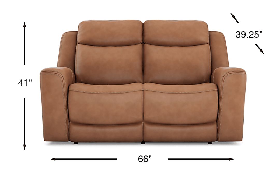Davidson Leather Stationary Loveseat