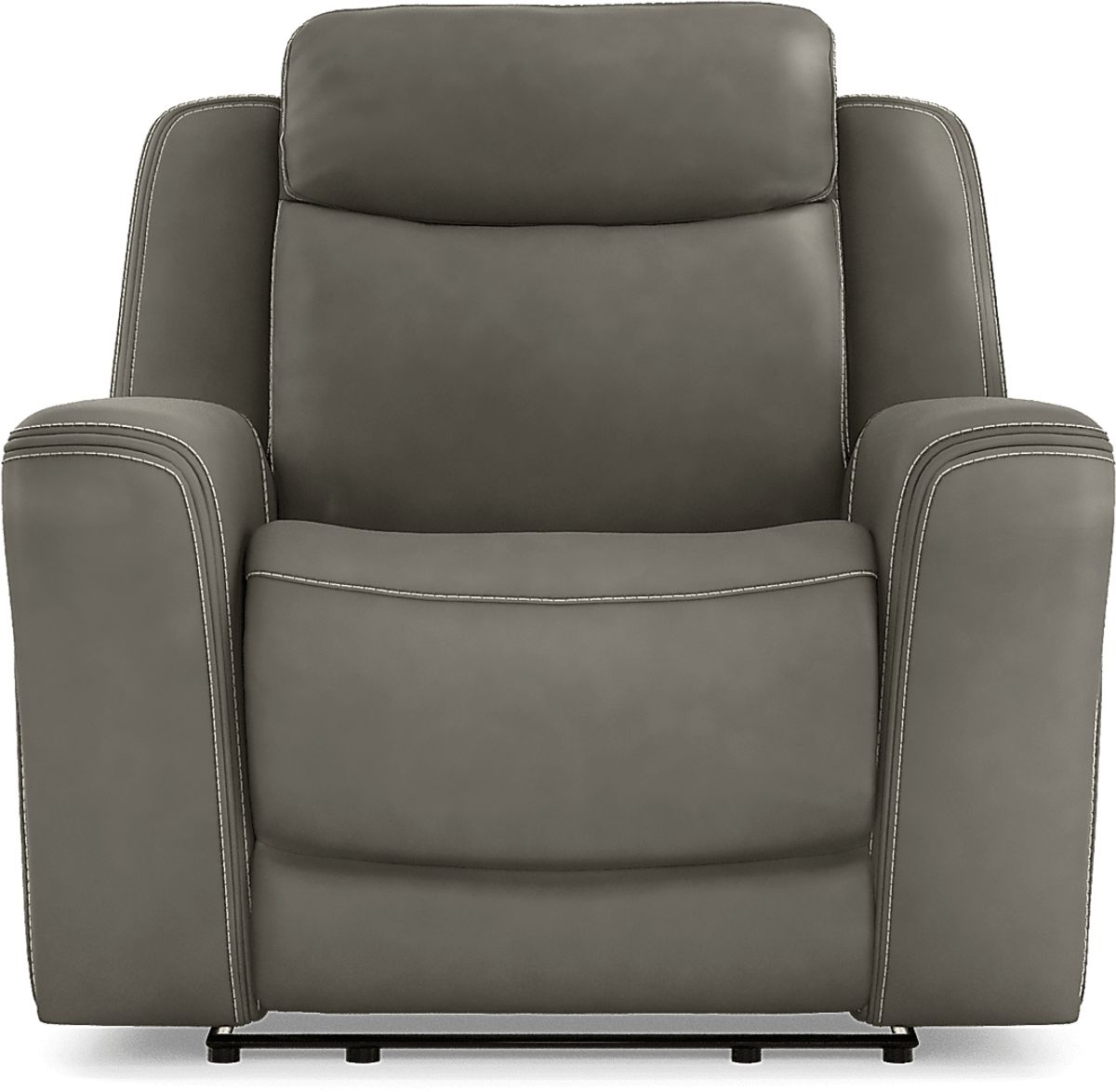 Drew & Jonathan Davidson 3 Pc Dark Gray Leather Dual Power Reclining ...