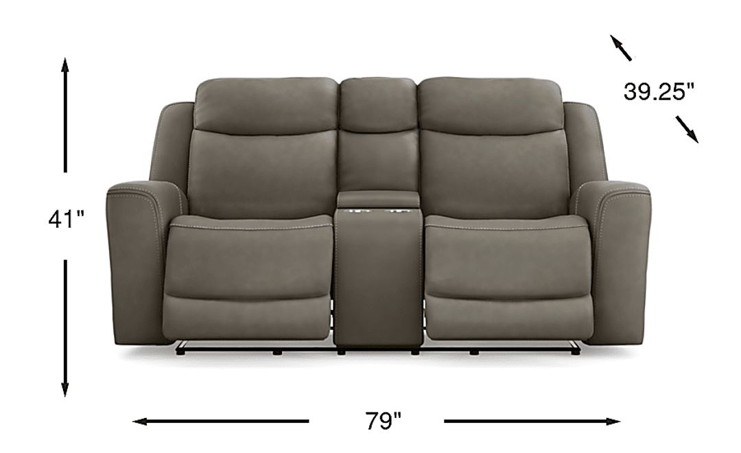 Davidson Leather Dual Power Reclining Loveseat