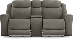 dual power reclining console loveseat