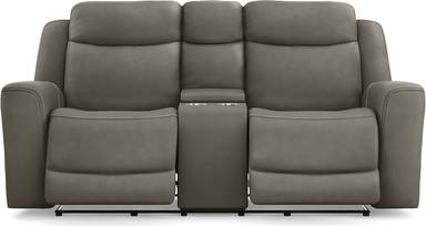 dual power reclining console loveseat