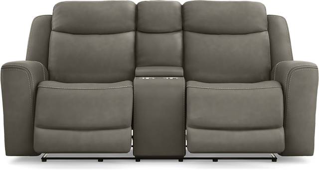 Davidson Dark Gray Leather 7 Pc Dual Power Reclining Living Room - Thumbnail - Image 8