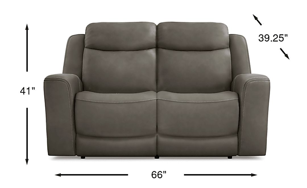 Davidson Leather Stationary Loveseat