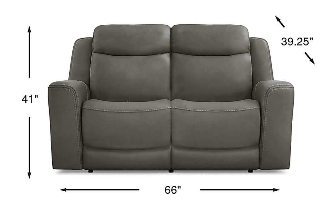 Davidson Leather Stationary Loveseat