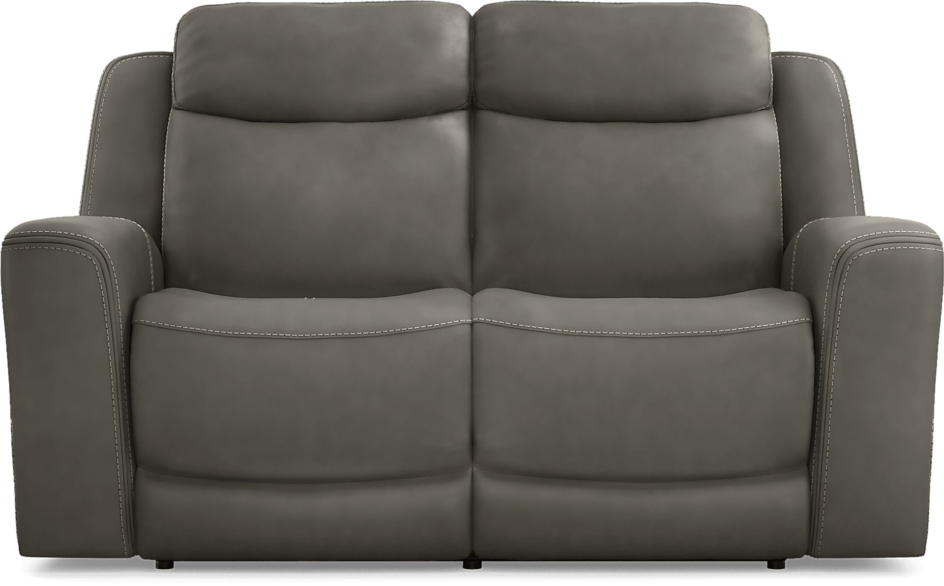 Davidson Dark Gray Leather 5 Pc Living Room with Dual Power Reclining Sofa - Image 8