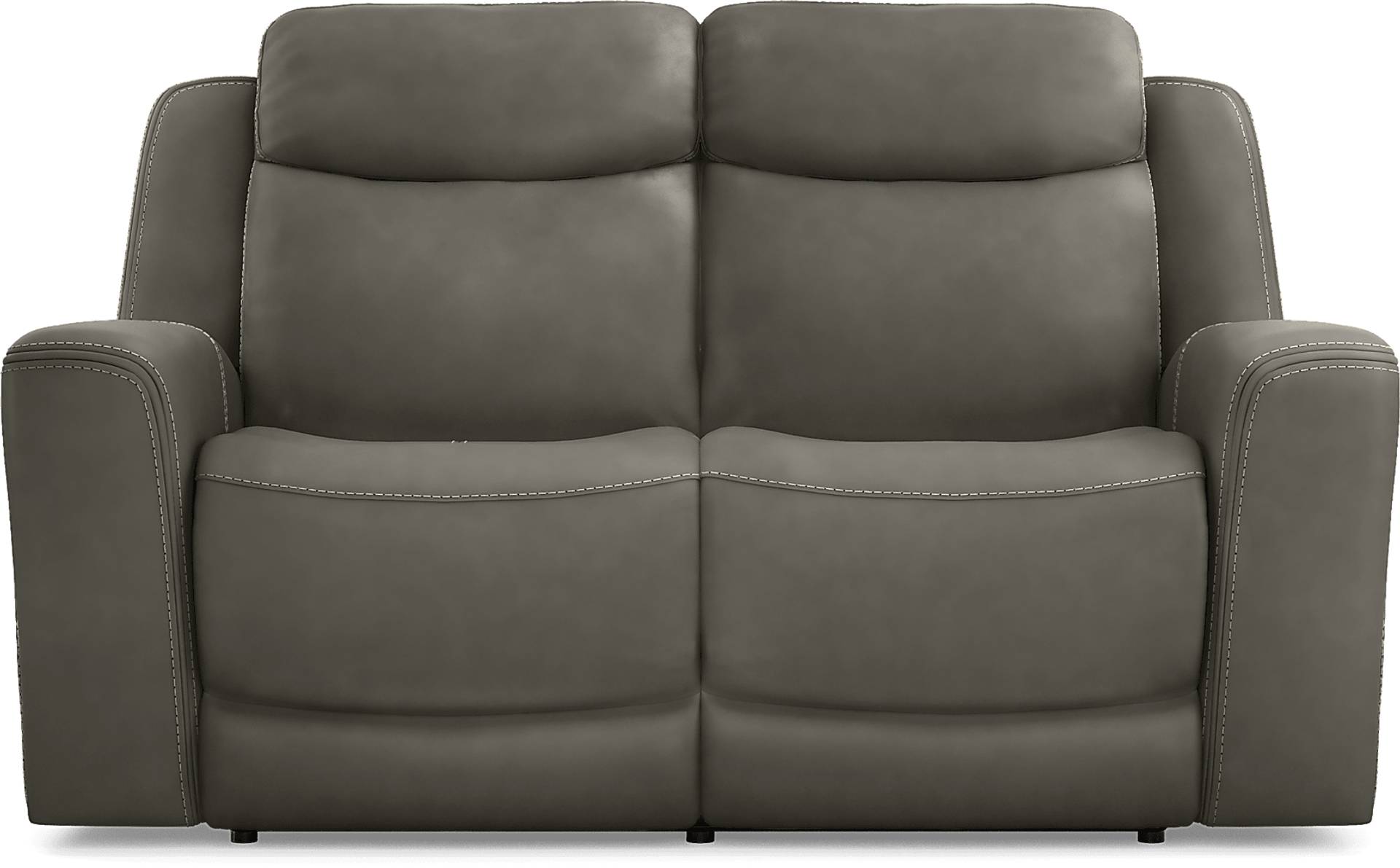 Drew & Jonathan Davidson 2 Pc Dark Gray Leather Dual Power Reclining ...