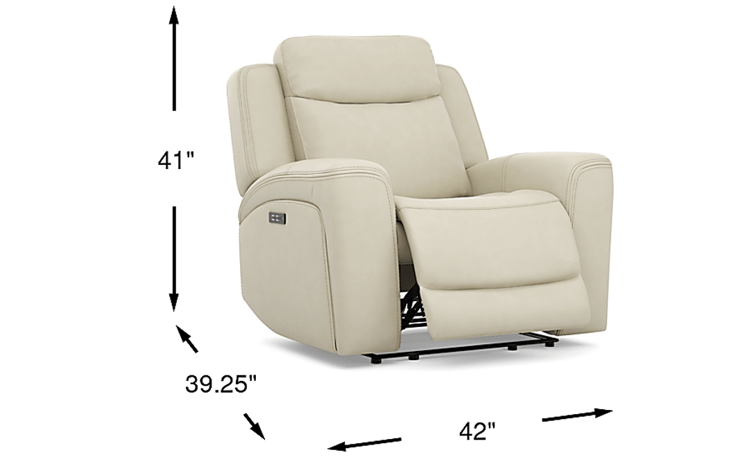 Davidson Leather Dual Power Recliner