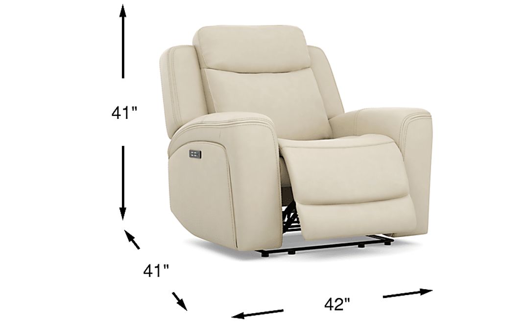 Davidson Leather Dual Power Recliner