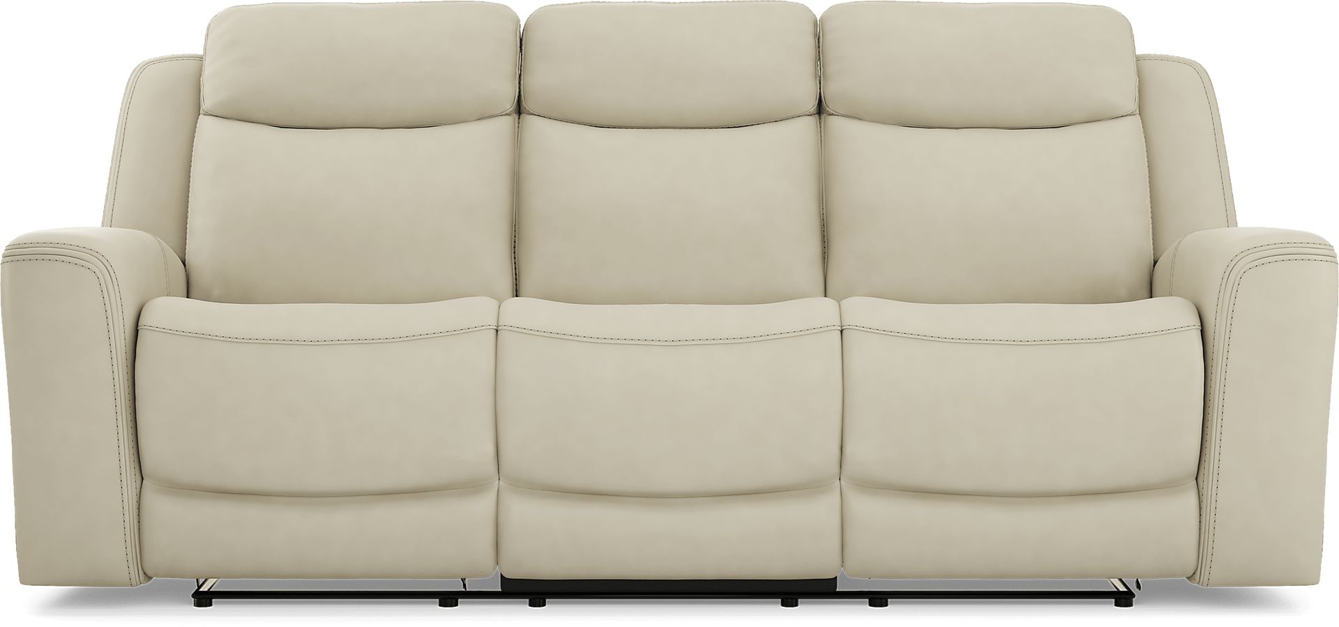 Davidson Platinum Leather Dual Power Reclining Sofa - Image 6