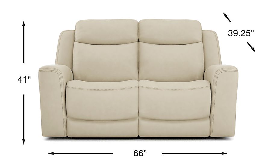 Davidson Leather Stationary Loveseat - Thumbnail 4