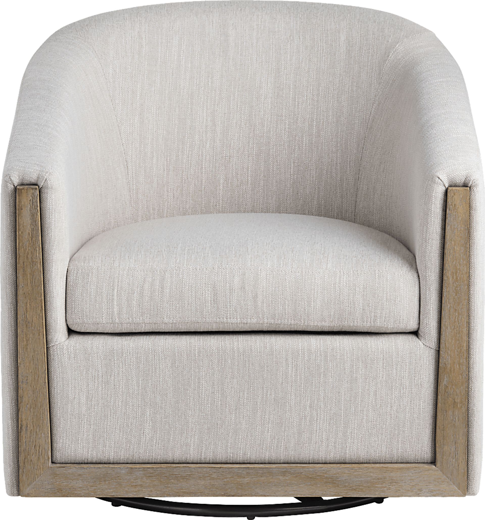 Davies Beige Swivel Accent Chair - Image 2