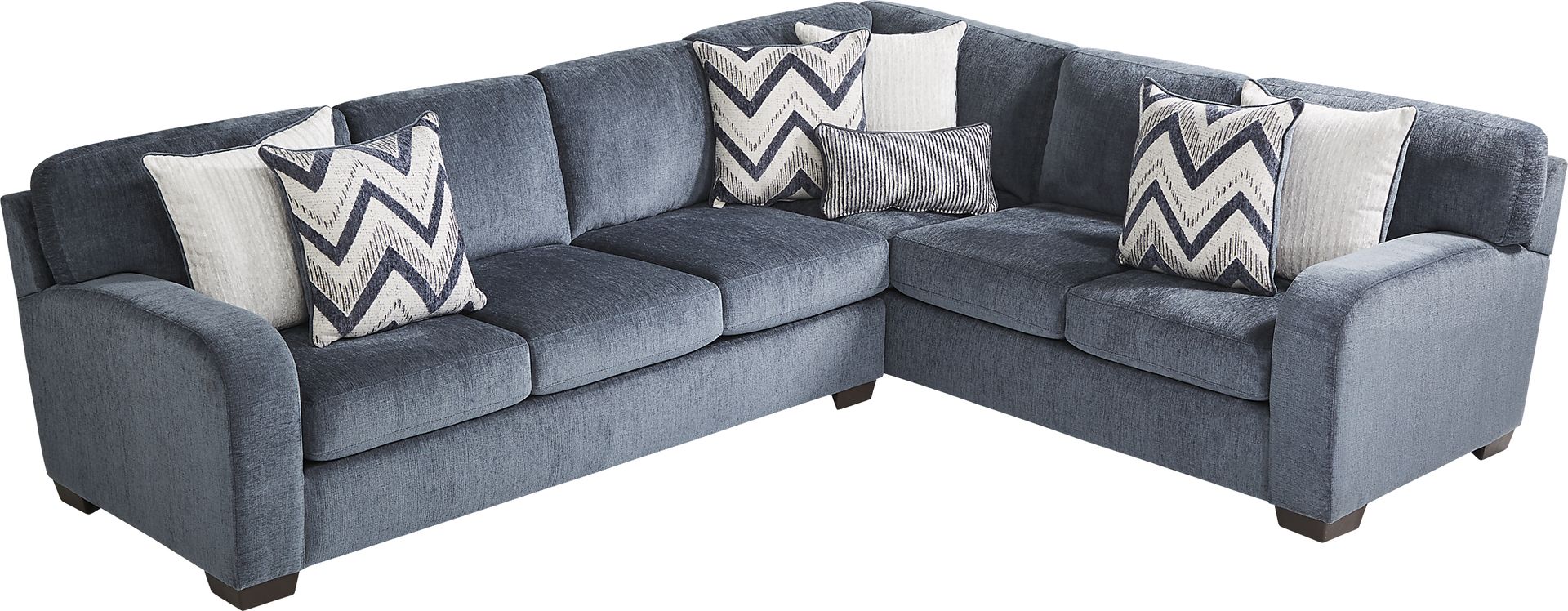 Davilla Blue 5 Pc Sectional Living Room - Image 3
