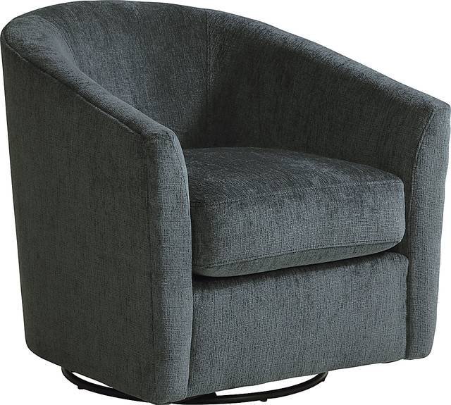 Davilla Blue Swivel Chair - Thumbnail - Image 2