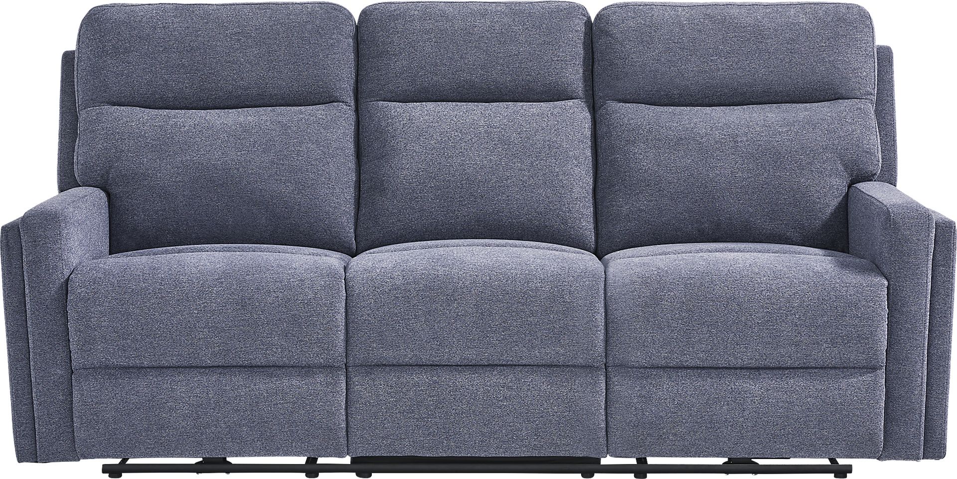 Davis Bay Blue Dual Power Reclining Sofa - Image 1