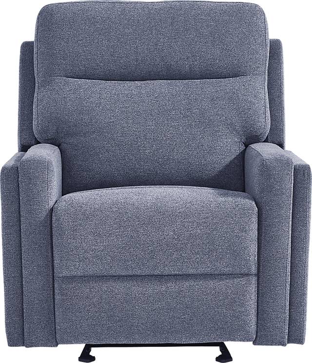 Davis Bay Blue 3 Pc Living Room with Dual Power Reclining Sofa - Thumbnail - Image 8
