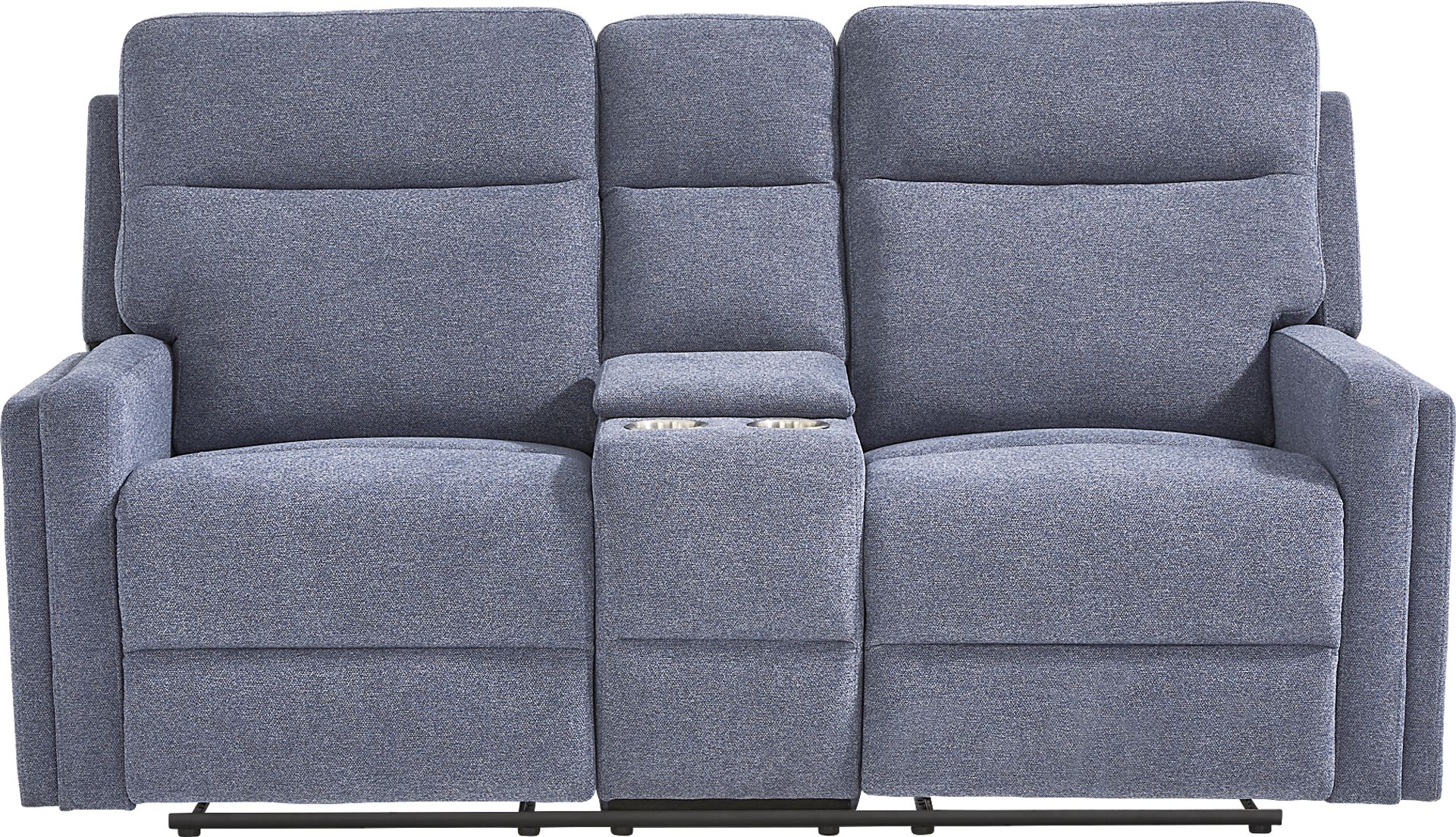 Davis Bay Blue Reclining Loveseat - Image 1