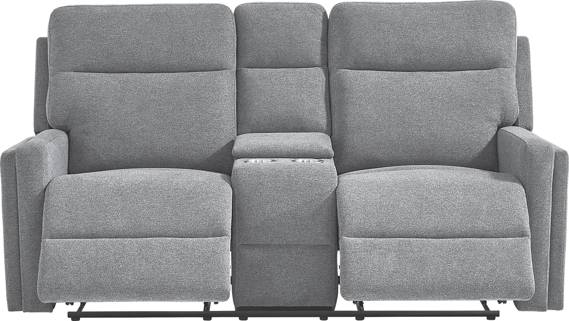 Davis Bay Gray Reclining Loveseat - Image 2