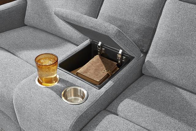 Davis Bay Gray Reclining Loveseat - Thumbnail - Image 3