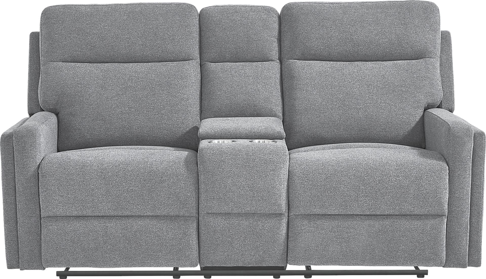Davis Bay Gray Reclining Loveseat - Image 1