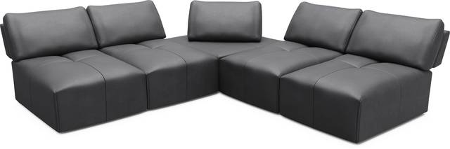 Davis Park Black 5 Pc Sectional - Thumbnail - Image 1