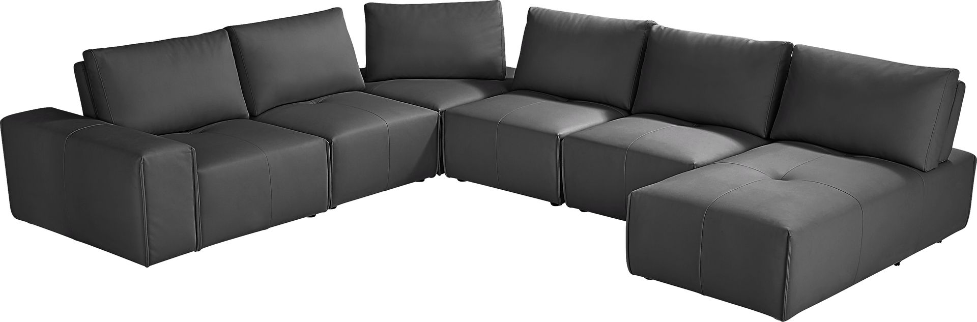 Davis Park Black 6 Pc Sectional - Image 3