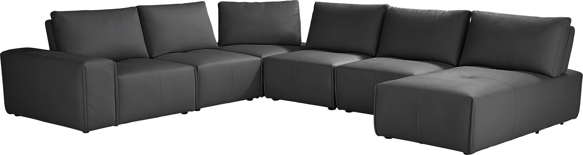 Davis Park Black 6 Pc Sectional - Image 1