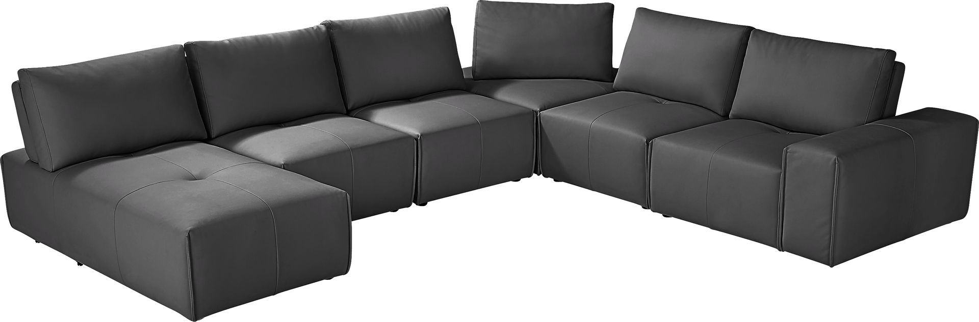 Davis Park Black 6 Pc Sectional - Image 3