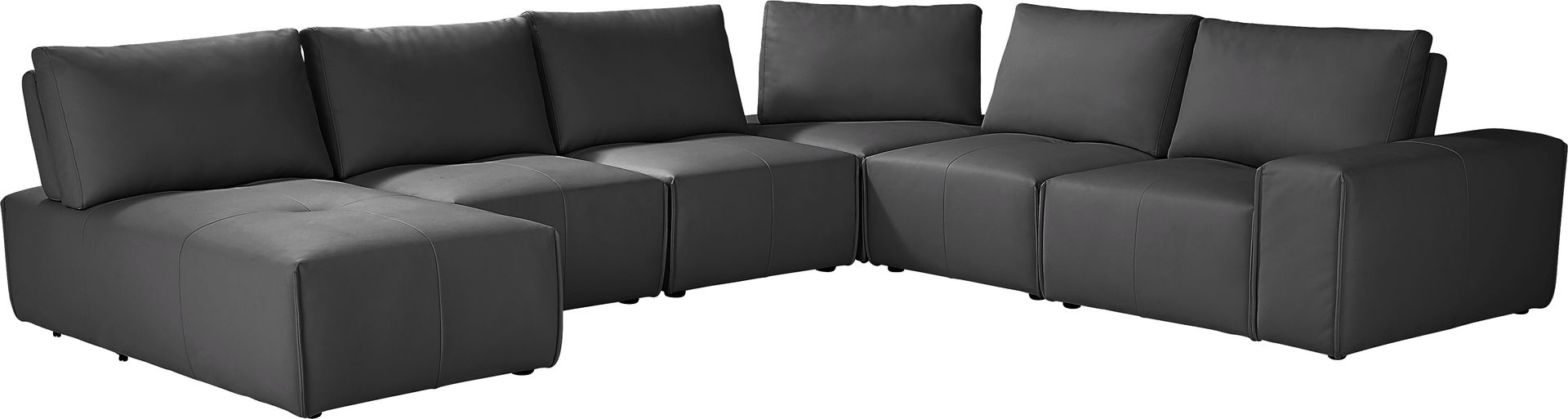 Davis Park Black 6 Pc Sectional - Image 1