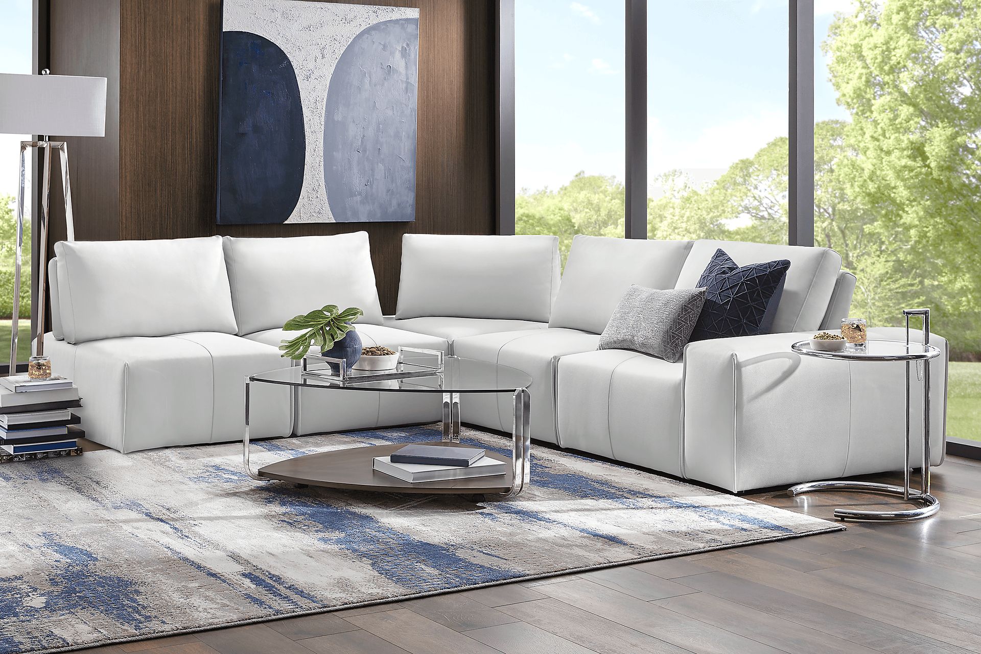 Davis Park Platinum 5 Pc Sectional - Image 2