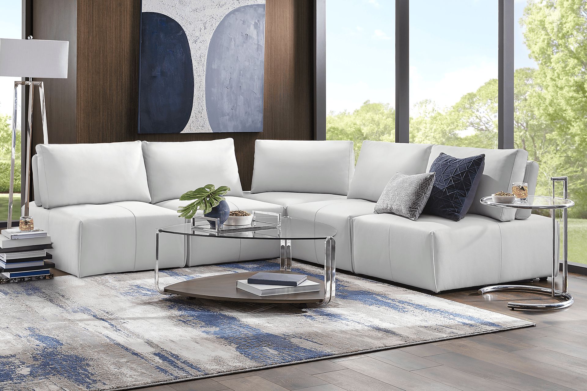 Davis Park Platinum 5 Pc Sectional - Image 2