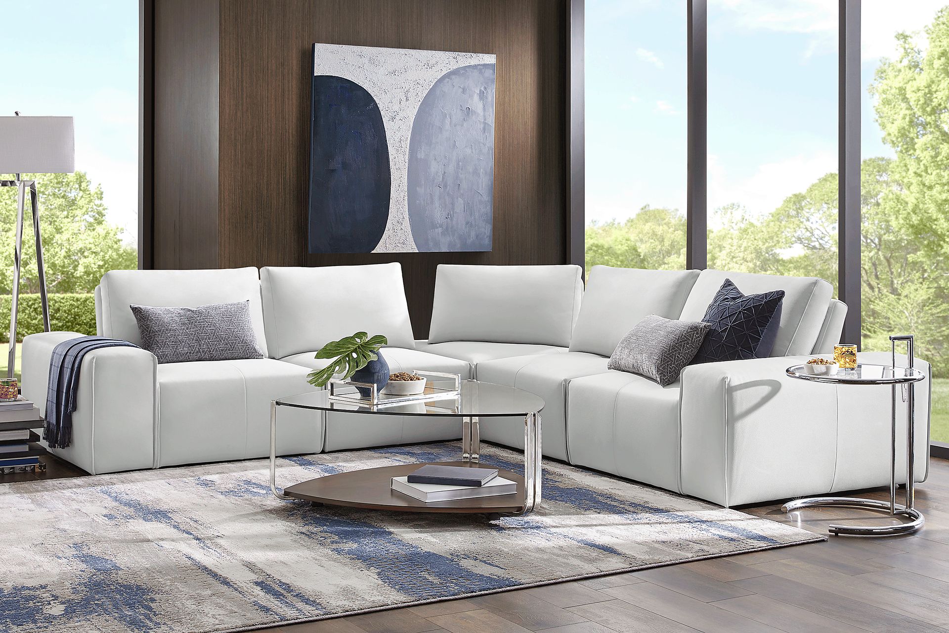 Davis Park Platinum 5 Pc Sectional - Image 2