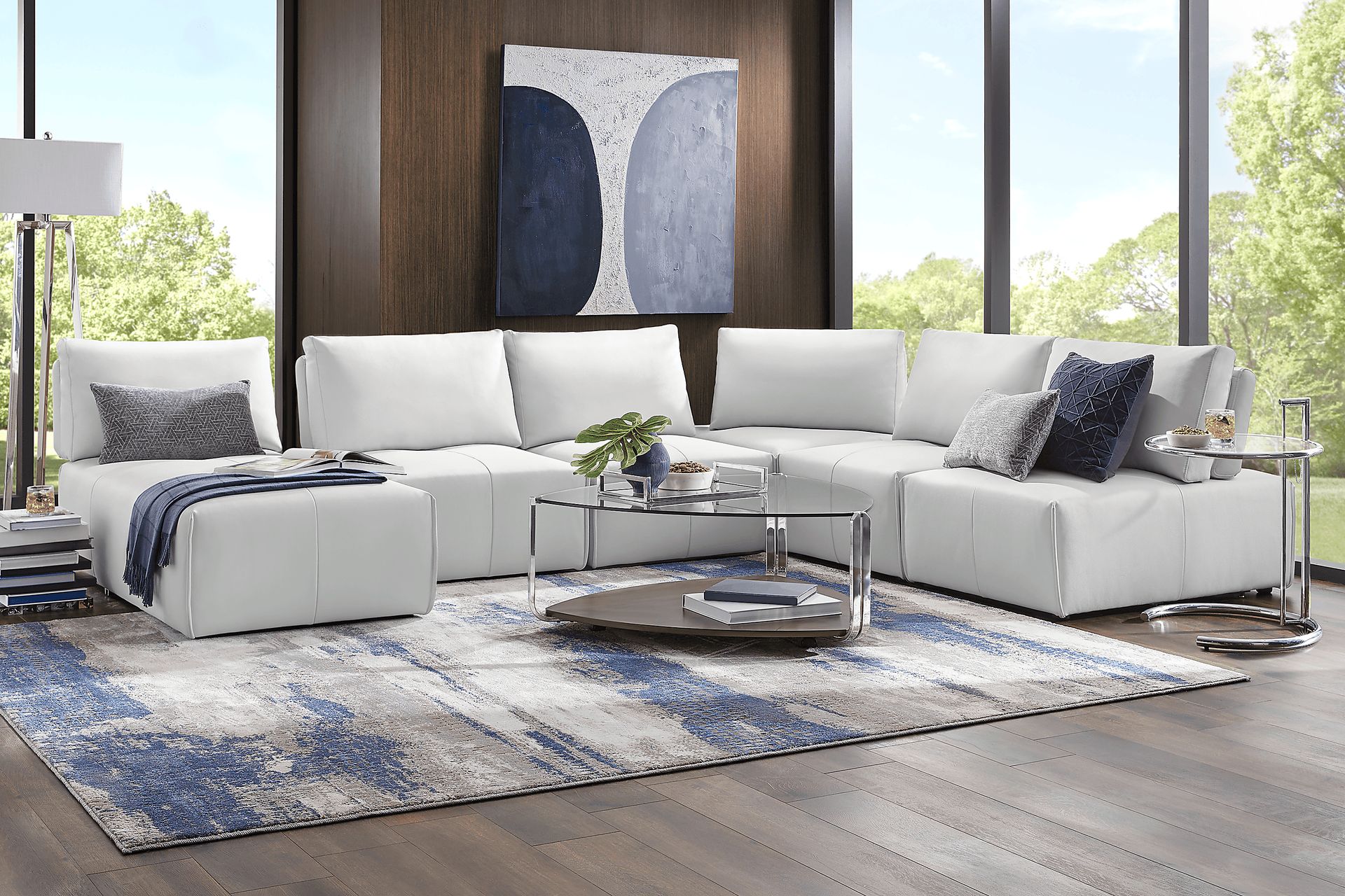 Davis Park Platinum 6 Pc Sectional - Image 2
