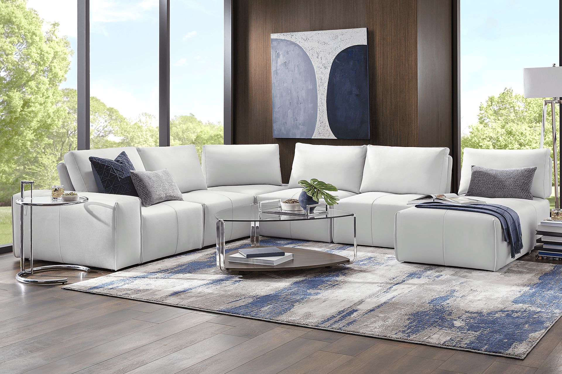 Davis Park Platinum 6 Pc Sectional - Image 2