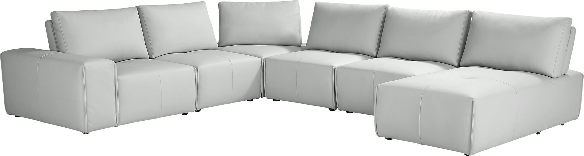 Davis Park Platinum 6 Pc Sectional - Image 1