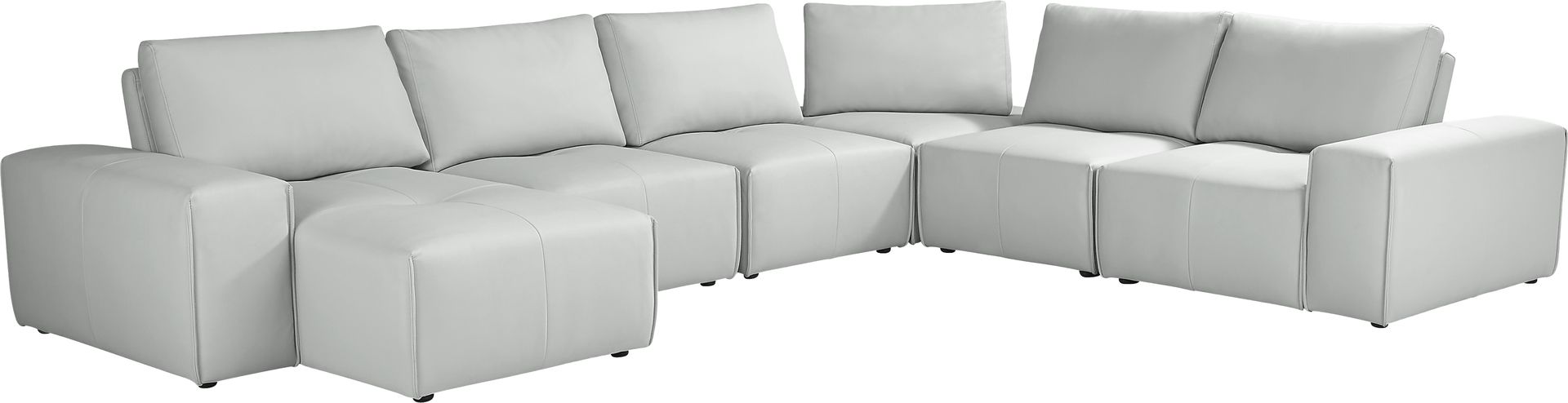Davis Park Platinum 6 Pc Sectional - Image 1