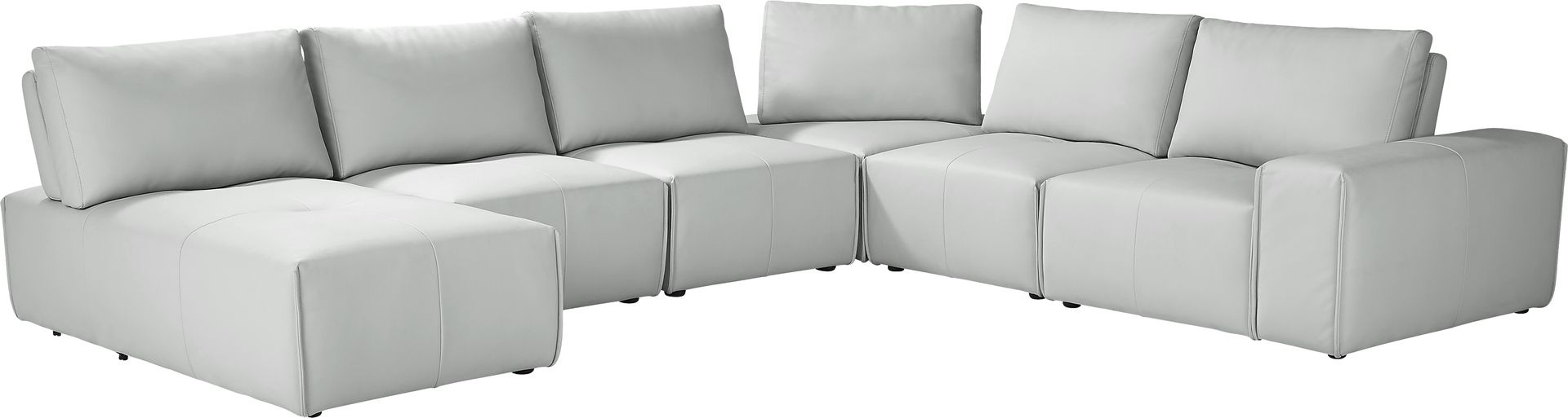 Davis Park Platinum 6 Pc Sectional - Image 1