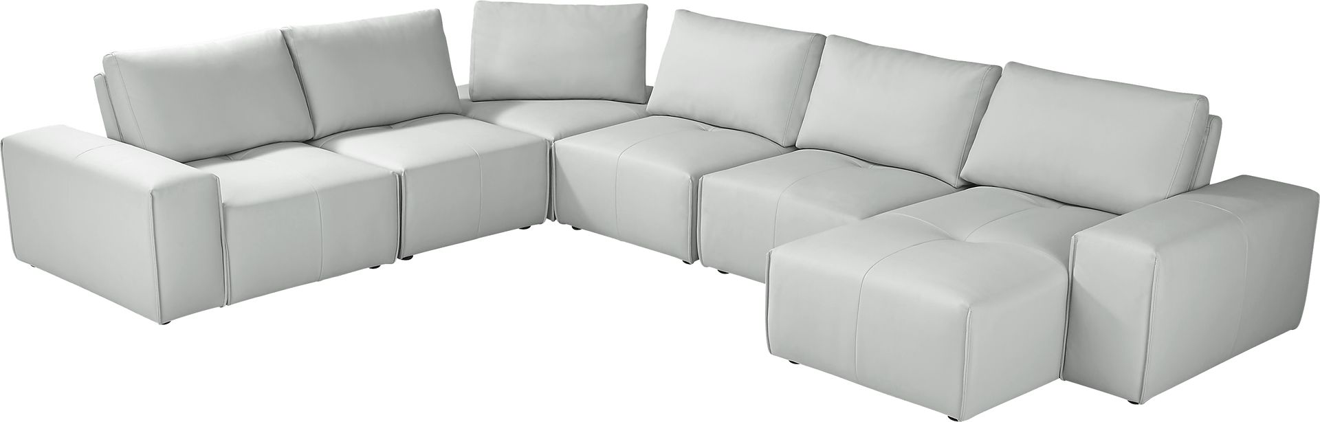 Davis Park Platinum 6 Pc Sectional - Image 3
