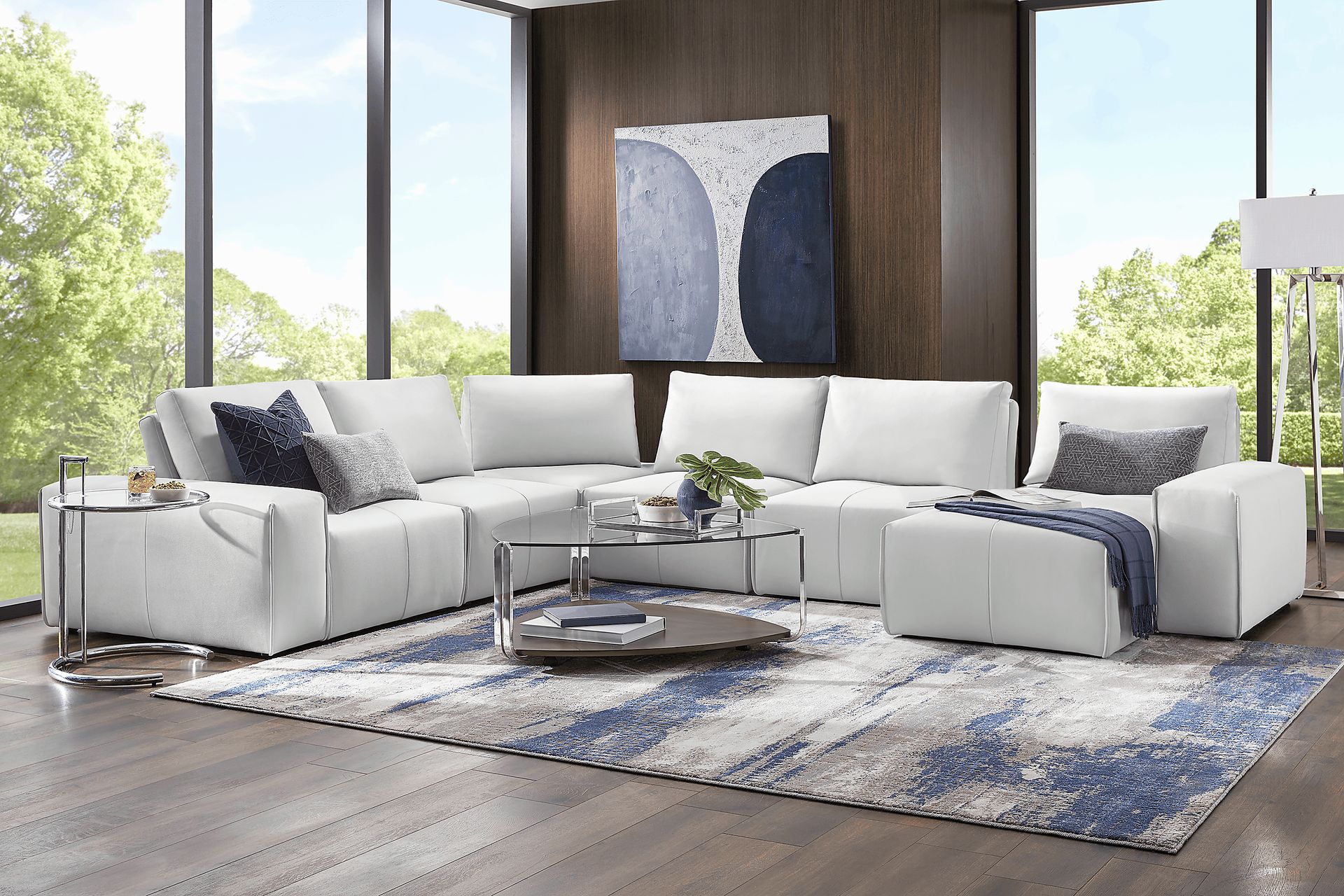 Davis Park Platinum 6 Pc Sectional - Image 2